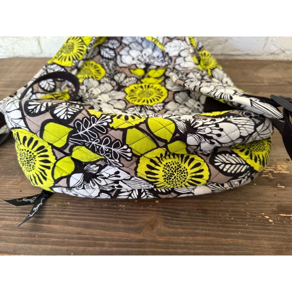 Vera Bradley‎ Backpack DIaperbag Quilted Floral Citron Print Traveler